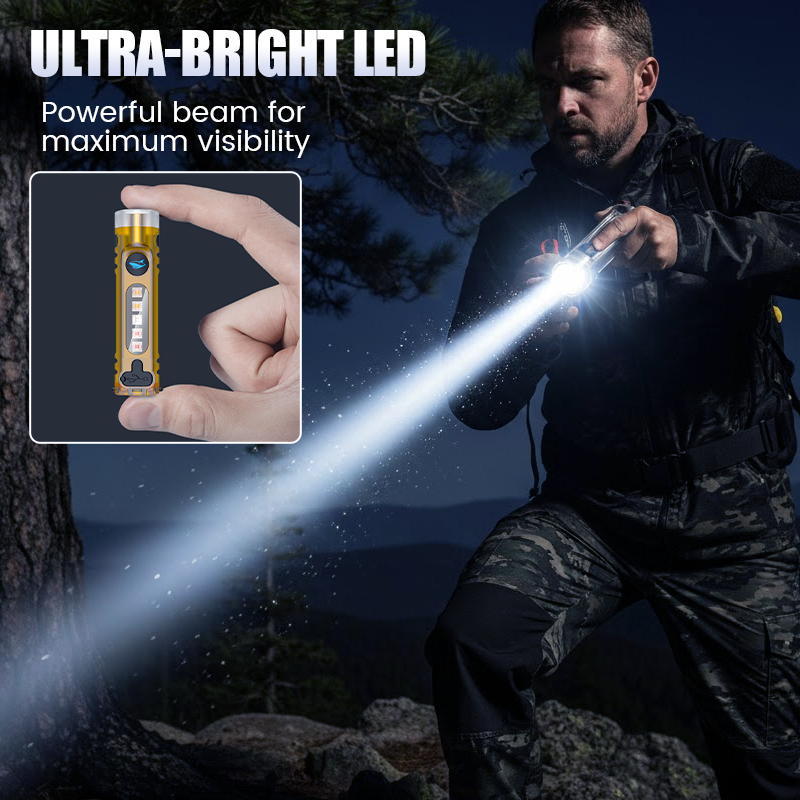 Multifunctionele Oplaadbare Mini Sleutelhanger Zaklamp