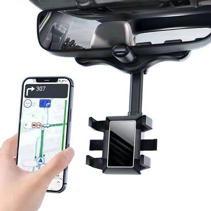 Universele telefoonhouder voor de achteruitkijkspiegel