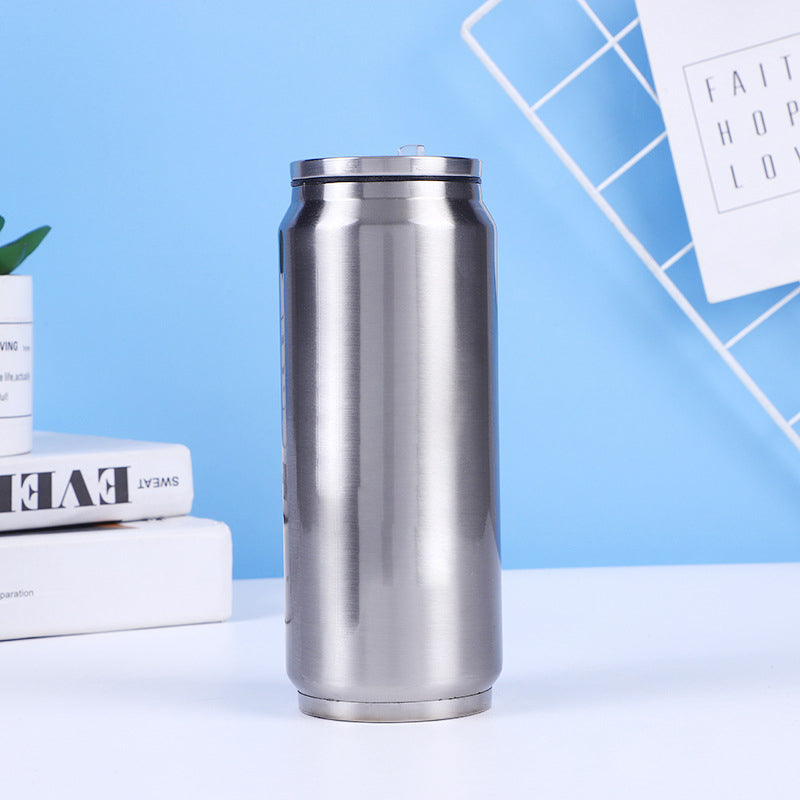 🥤Dubbelwandige, geïsoleerde roestvrijstalen beker in de vorm van een colablikje.