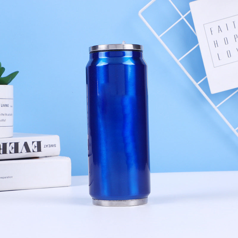🥤Dubbelwandige, geïsoleerde roestvrijstalen beker in de vorm van een colablikje.