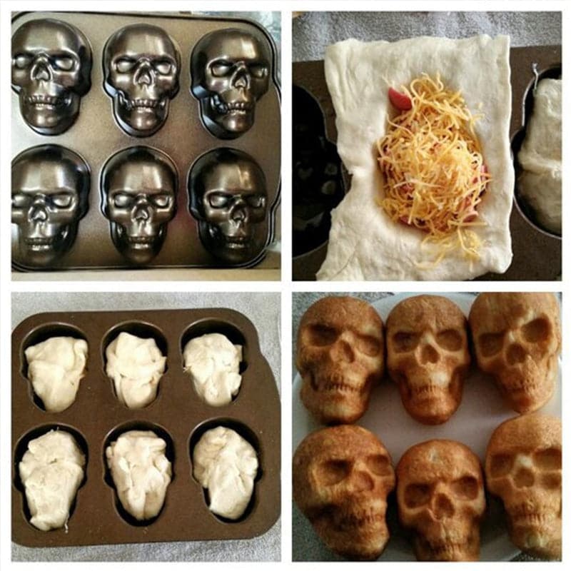 Halloween 3D skelet taartvorm -Aluminium taartvorm