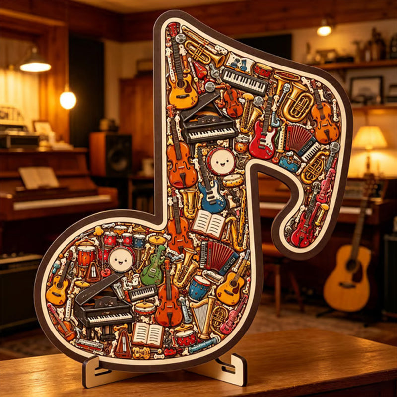 🎵 Houten Muziek Puzzel – Ontspanning, Plezier & Creatief Denken ✨