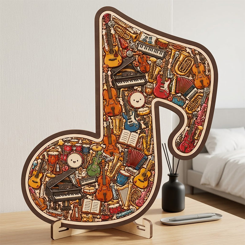 🎵 Houten Muziek Puzzel – Ontspanning, Plezier & Creatief Denken ✨