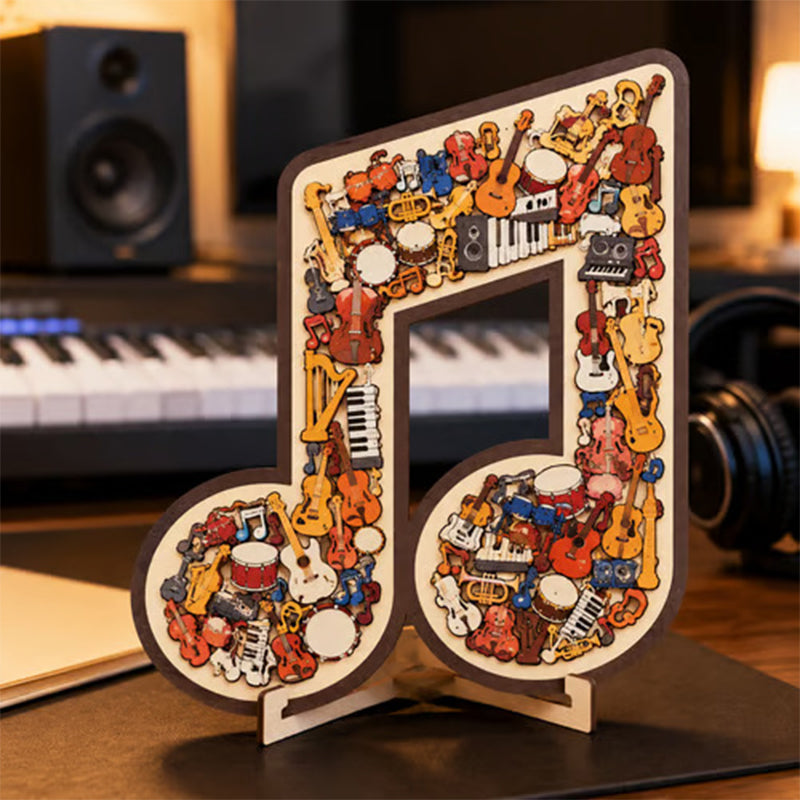 🎵 Houten Muziek Puzzel – Ontspanning, Plezier & Creatief Denken ✨