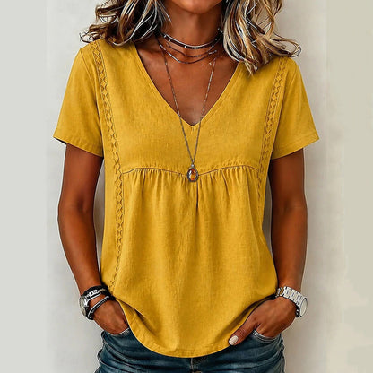 Elegant T-shirt met V-hals voor dames