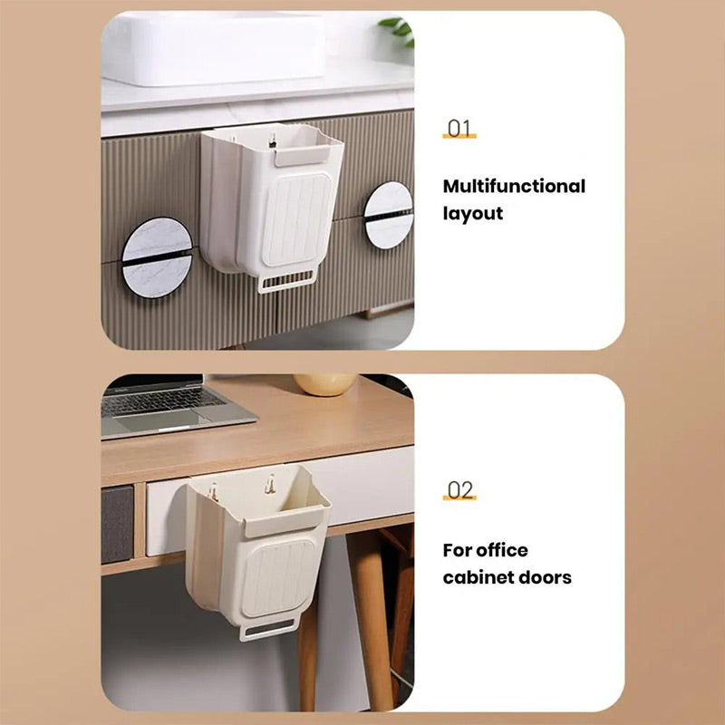 🍃 NU 50% KORTING! 🥳 Multifunctionele opvouwbare hangprullenbak – ruimtebesparend, wandmontage, voor keukenkastjes of aanrecht, ideaal voor etensresten.