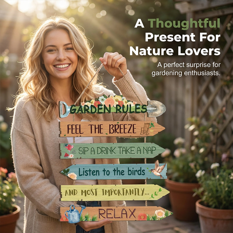🌿 50% KORTING – Rustieke Houten Tuin Wanddecoratie – Warme Sfeer voor Huis & Tuin ✨