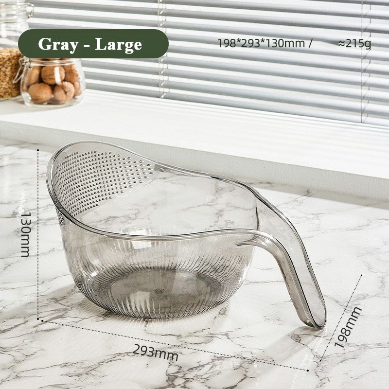 🍇🚫 50% KORTING! Stop met het morsen van water over je aanrecht! Deze multifunctionele zeefschaal met slim handvat spoelt je groenten en fruit, giet pasta af, en serveert je salade – allemaal met één hand. Jouw aanrecht blijft eindelijk droog!
