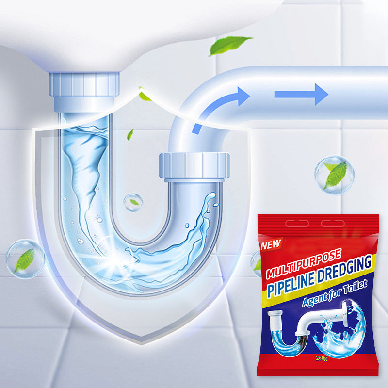 Multifunctioneel baggermiddel voor pijpleidingen, geschikt voor toiletten.