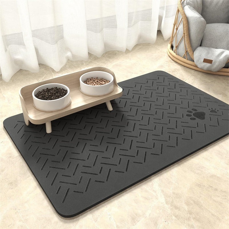 🐾💧 -50%! 🧼 Gemakkelijk schoon te maken voerbakmat voor huisdieren – Diatomeeënaarde – Waterdicht oppervlak & morsbestendig voor een schone eetruimte 🐶