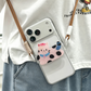 Cute Cartoon Animal Phone Back Clip with Lanyard