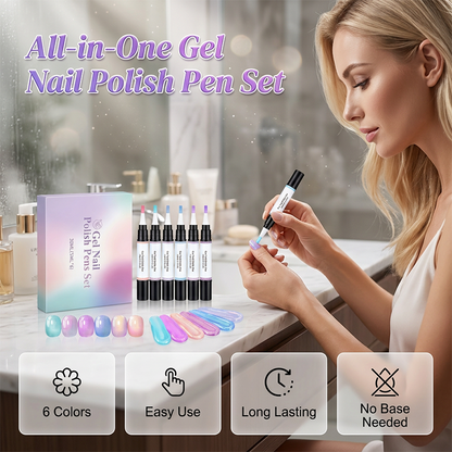 🥳 50% KORTING! 🥳  6-delige set gelnagellakpennen💕