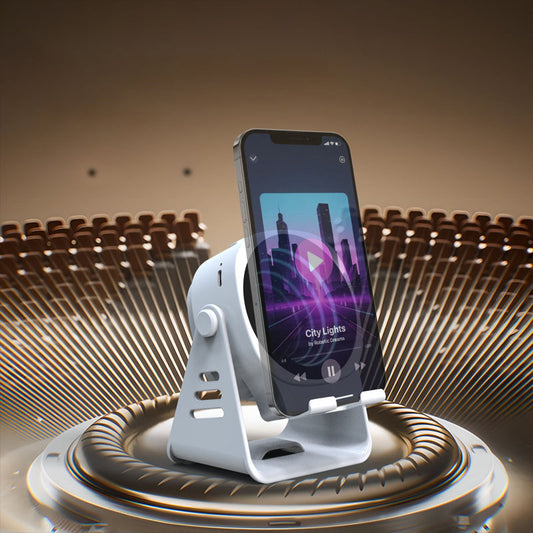 Mobiele telefoonhouder met inductieluidspreker