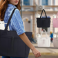 💕Hot Sale 50% KORTING🎁Wandering Nature Puffer Tote Bag met bekerhouder, laptopvak en trolleyhoes voor reizen, werk, verpleegkundigen en vrouwen