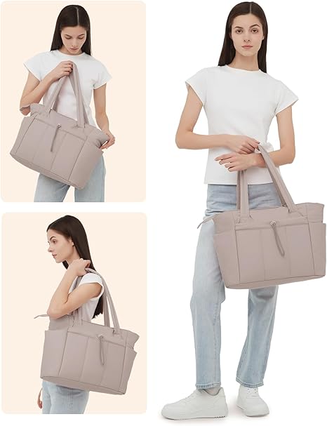 💕Hot Sale 50% KORTING🎁Wandering Nature Puffer Tote Bag met bekerhouder, laptopvak en trolleyhoes voor reizen, werk, verpleegkundigen en vrouwen