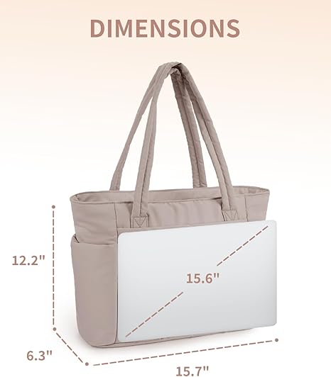 💕Hot Sale 50% KORTING🎁Wandering Nature Puffer Tote Bag met bekerhouder, laptopvak en trolleyhoes voor reizen, werk, verpleegkundigen en vrouwen