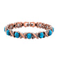 Magnetische stenen armband met antieke koperafwerking