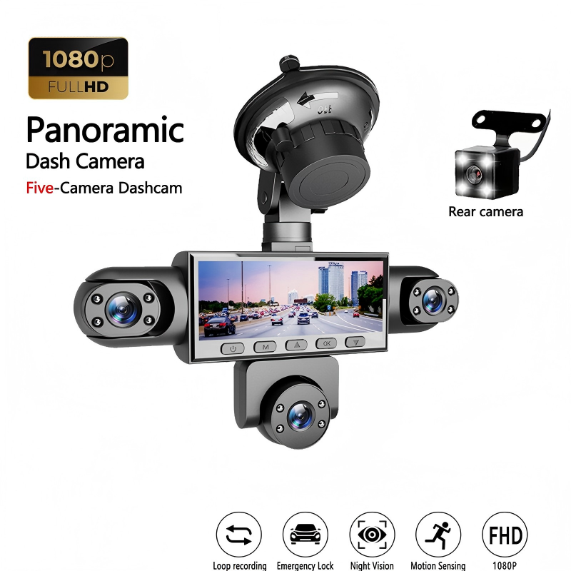 HD 1080P Dashcam met Meerdere Lenzen en Nachtzicht
