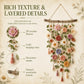 ❄️Zomerfresh 50% Korting!🌸Gehaakte Bloemen Wanddecoratie – Boho Wandhanger met Bloemen, Groene Ranken & Kwastjes voor Slaapkamer en Woonkamer