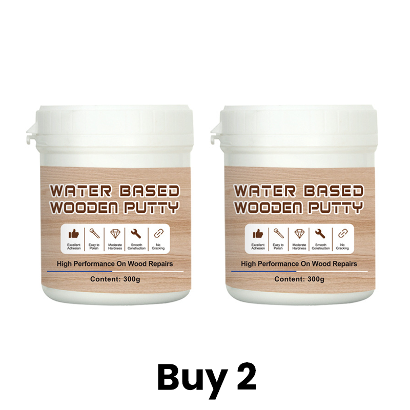 Watergedragen houtplamuur 300 g – Witte vulpasta voor kast- en houtreparaties