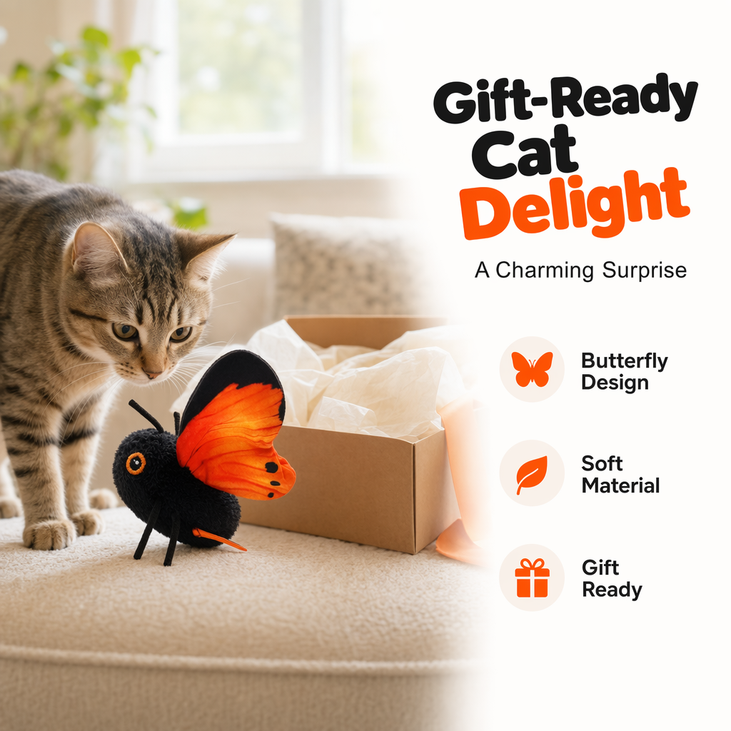 🔥 49% KORTING 🦋 Slim Automatisch Vlinderspeeltje voor Katten – Bewegingssensor, Realistisch Fladderen & Urenlang Speelplezier 😻