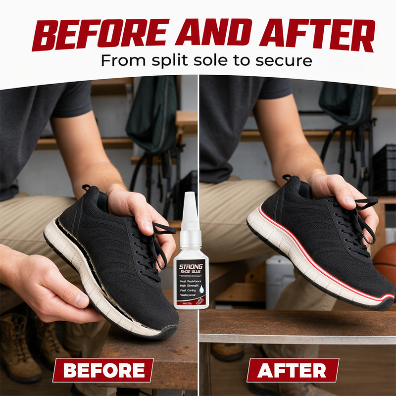 👞🚫 50% KORTING! Stop met het weggooien van dure schoenen! Deze industriële lijm plakt zolen er in 45 seconden weer aan – flexibel, waterproof, en het overleeft elke storm- en dansvloer.