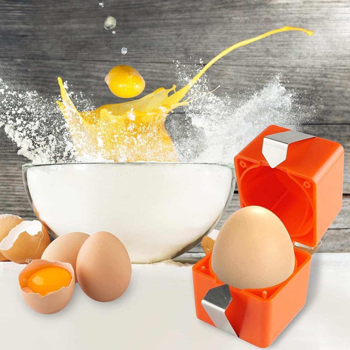 🍳【1+1 GRATIS】Snelle Eierbreker – Eieren Openen met Één Hand | Geen Schaalresten | Voor Bakken, Koken & Dagelijks Gebruik