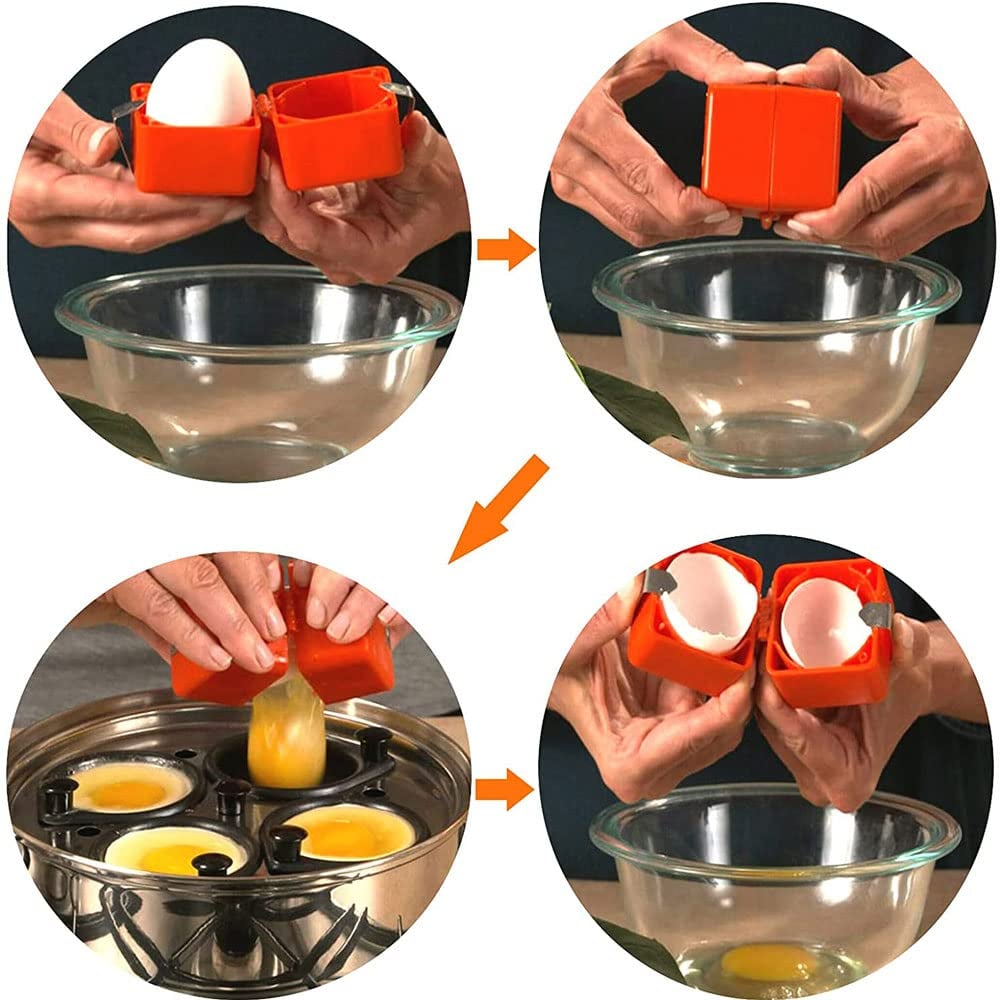 🍳【1+1 GRATIS】Snelle Eierbreker – Eieren Openen met Één Hand | Geen Schaalresten | Voor Bakken, Koken & Dagelijks Gebruik
