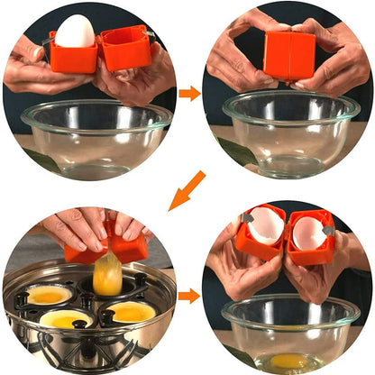 🍳【1+1 GRATIS】Snelle Eierbreker – Eieren Openen met Één Hand | Geen Schaalresten | Voor Bakken, Koken & Dagelijks Gebruik