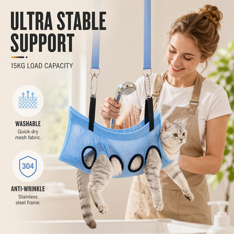💥【50% OFF】🔥 Verzorgingsbed voor Kleine Honden | Stabiel & Comfortabel, Minder Gefriemel | Afneembaar, Makkelijk Op Te Bergen | Ademend Steunvlak | Krasbestendige Fixatie | 2-in-1: Tafel & Hangmat |60x33x40cm | Voor Nagels Knippen/Wassen/Borstelen 🐾