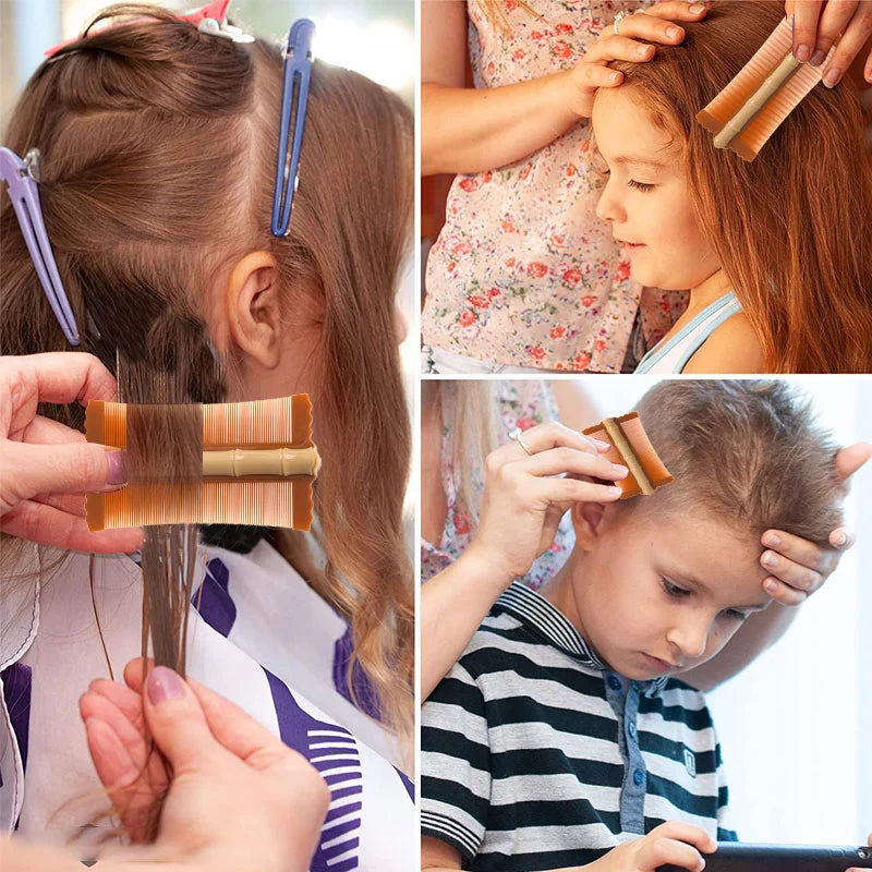 ✨ 1+1 GRATIS – Fijne Tanden Kam voor Volwassenen, Kinderen & Huisdieren | Dubbele Kamwerking met Comfortabel Bamboe Handvat