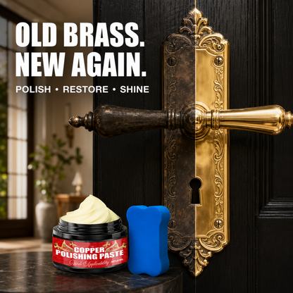 🎺🚫 50% KORTING! Stop met het schrobben van je doffe koperen spullen! Deze polijstpasta met spons vreet oxidatie en krassen weg en laat een spiegelglans achter – zonder schade.