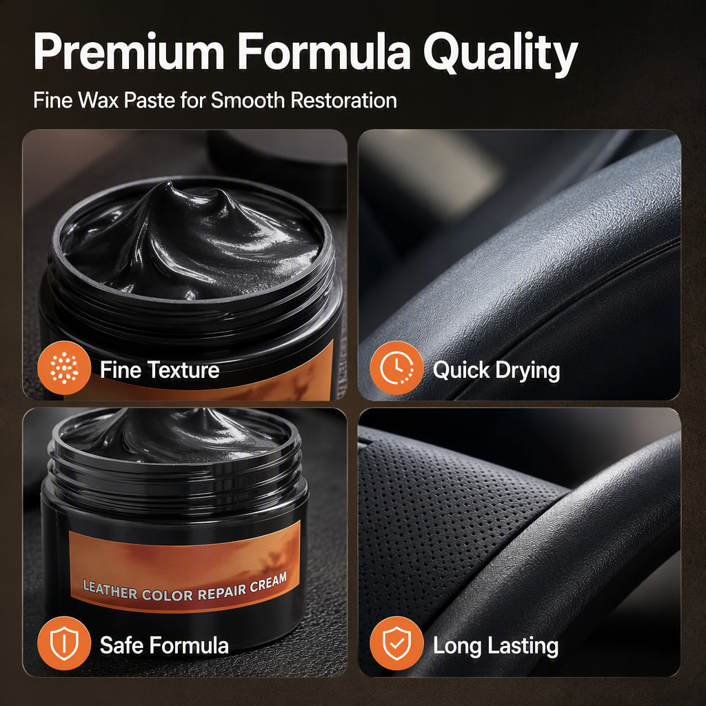 🔥 Multifunctionele Auto Interieur Reparatiepasta – Watergebaseerde Was met Diepe Kleurherstel – Ideaal voor Leder, Kunststof & Dashboard Krassen 🚗🛡️