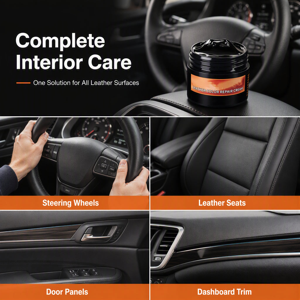 🔥 Multifunctionele Auto Interieur Reparatiepasta – Watergebaseerde Was met Diepe Kleurherstel – Ideaal voor Leder, Kunststof & Dashboard Krassen 🚗🛡️