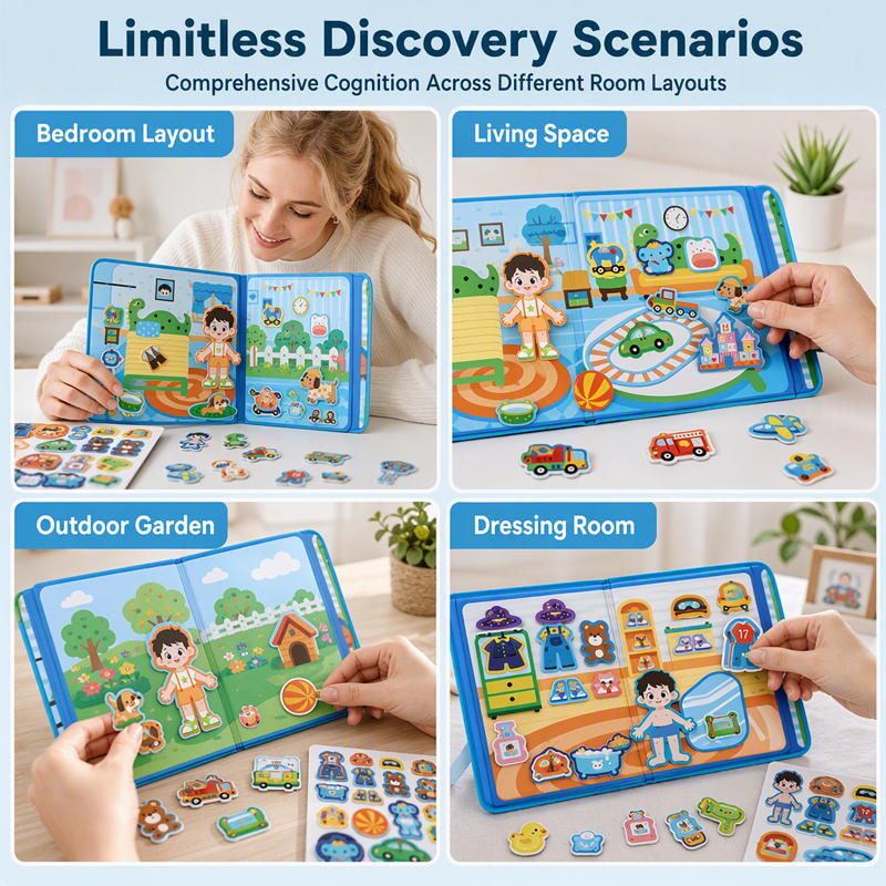 🧩 NU 50% KORTING! 🧒 Magnetisch Stilboek voor Kinderen – Opvouwbare puzzelscènes, magnetisch & educatief – Stimuleert creativiteit & leren voor jongens & meisjes ✨