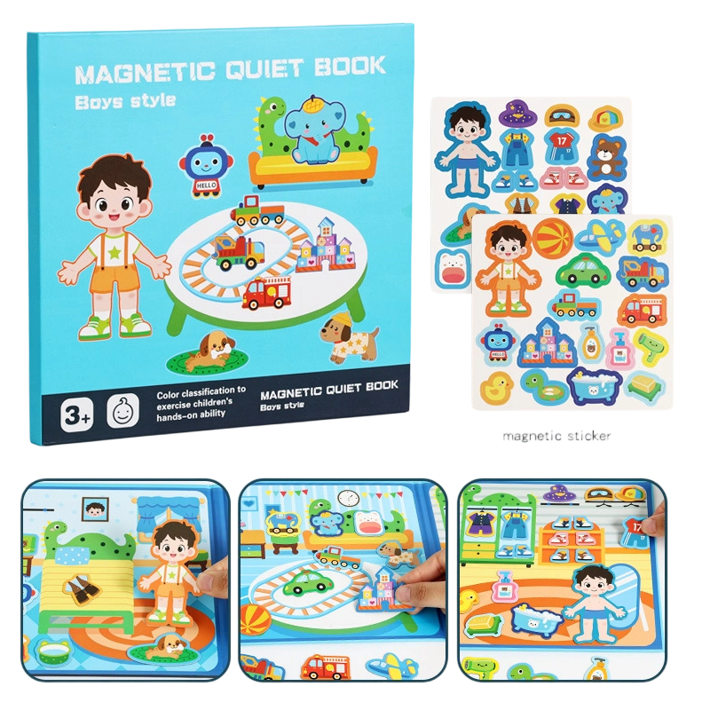 🧩 NU 50% KORTING! 🧒 Magnetisch Stilboek voor Kinderen – Opvouwbare puzzelscènes, magnetisch & educatief – Stimuleert creativiteit & leren voor jongens & meisjes ✨
