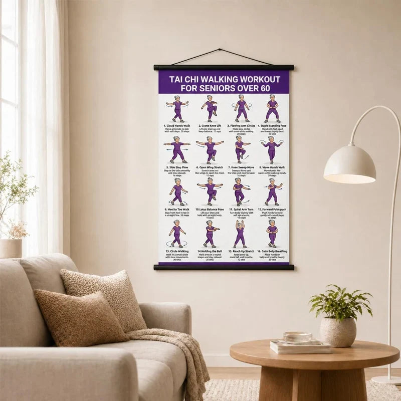 📢📢49% KORTING!! ⏰Tai Chi Beweegposter voor Senioren