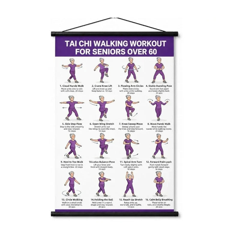 📢📢49% KORTING!! ⏰Tai Chi Beweegposter voor Senioren