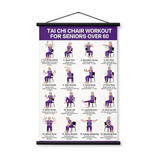 📢📢49% KORTING!! ⏰Tai Chi Beweegposter voor Senioren