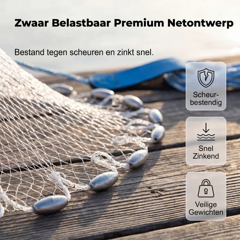 💥🎣 Vang meer vis met minder moeite! Dit premium werpnet gooi je perfect open, zinkt als een baksteen en is gebouwd voor zoet én zout water. 50% KORTING – 16.800+ vissers gingen je voor!