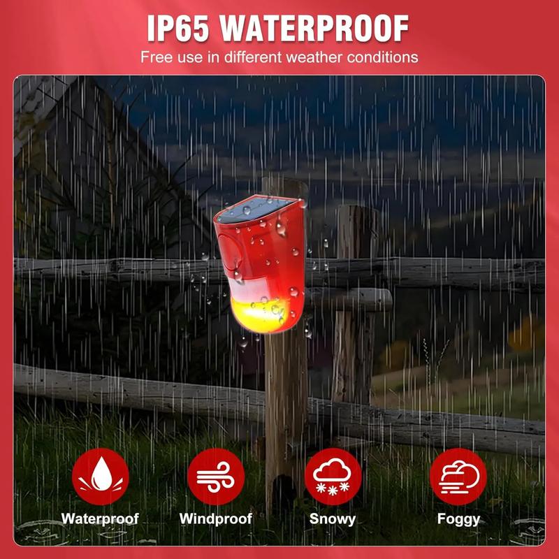 🛡️ 50% OFF NOW! ☀️110dB Solar Powered Siren Alarm with Motion Sensor, 6 LED Flash Modes, IP55 High Quality - Outdoor Security Speaker for Home, Farm, Home Improvement Security & Safety