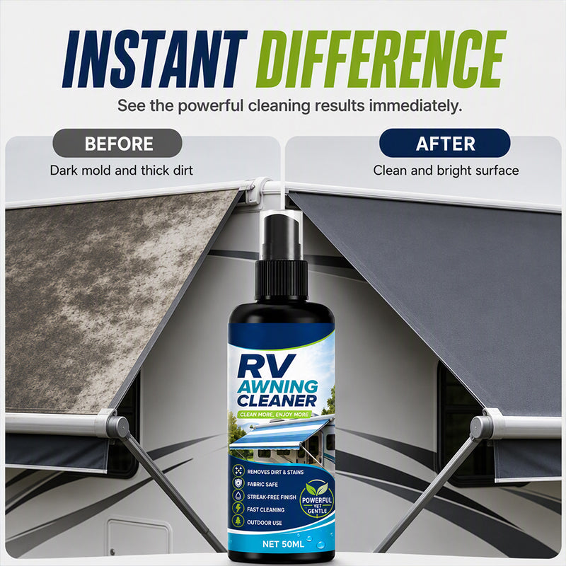 🚐🧼 Camperluifel reinigingsspray | Verwijdert schimmel, vuil & vlekken | Diepe reiniging | Geschikt voor vinyl & synthetisch | Streeploos resultaat | 50% KORTING!