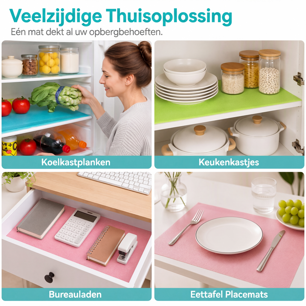 🛡️ Waterdichte Koelkastplankbeschermers – Anti-slip & Makkelijk Schoon te Maken | Beschermt Planken tegen Vlekken & Knoeien ✨