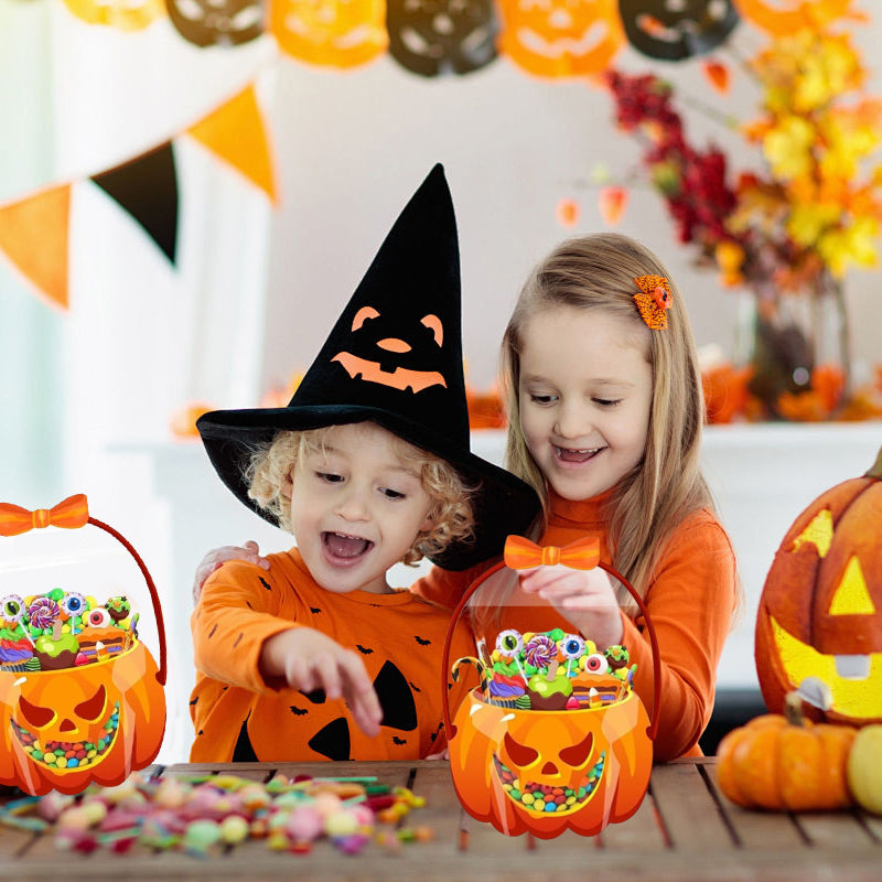 🔁 Herbruikbare Halloween Pompoenzakjes – Stevige, Doorzichtige Cadeautasjes voor Snoep, Goodies en Feestartikelen 🎁🕷️