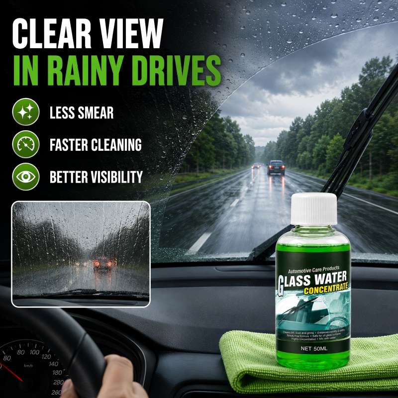 🌧️💡 Van vette waas naar kristalhelder zicht – 10-20 ml per liter, genoeg voor meerdere wasbeurten. Veilig voor alle autoruiten en spiegels. 50% KORTING!