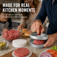 Burgerpers met Houten Handvat