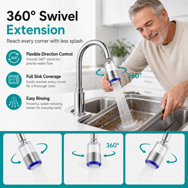 🥳AANBIEDING! 360° Draaibaar Keukenkraan Filter💧✨
