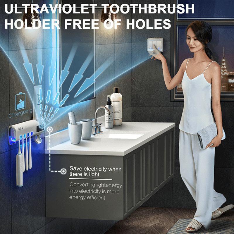 📢📢 50% KORTING!! ✨3-in-1 Slimme Tandenborstelstation – UV-reiniging, gezinsopbergruimte en tandpastadispenser