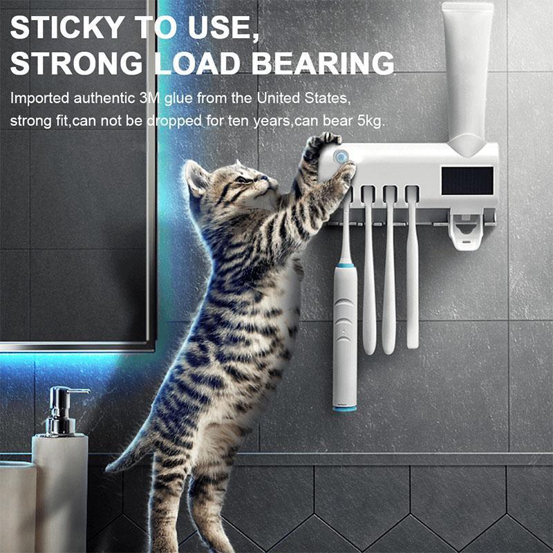 📢📢 50% KORTING!! ✨3-in-1 Slimme Tandenborstelstation – UV-reiniging, gezinsopbergruimte en tandpastadispenser