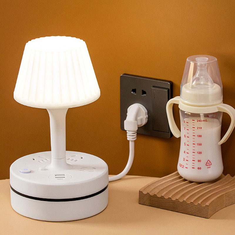 💡🔌 Slim Nachtlampje met Stopcontacten & USB-poorten – Verlichting + Oplaadmogelijkheden in Eén | Compact & Handig voor Slaapkamer en Nachtkastje